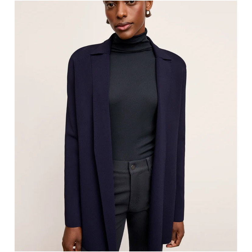 M.M. Lafleur Dark Navy The Merritt Wrap Jardigan Size L
